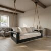 Contemporary Hanging Sofa Swing City View Elegant Apartment