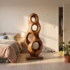 Organic Wooden Sculpture For Modern Penthouse Balcony Decor