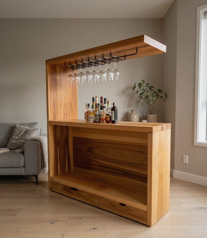 Contemporary Outdoor Bar Cabinet For Backyard Garden And Patio