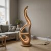 Contemporary Ring Lamp With Table For Lounge