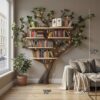Black Tree Bookshelf Floating Shelf Bookcase