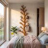 Sculptural Tree Coat Rack Wall Mounted Design For Entryway Hallway