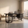 Organic Dual Pedestal Executive Desk Elegant Office