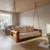 Contemporary Hanging Sofa Swing City View Elegant Apartment