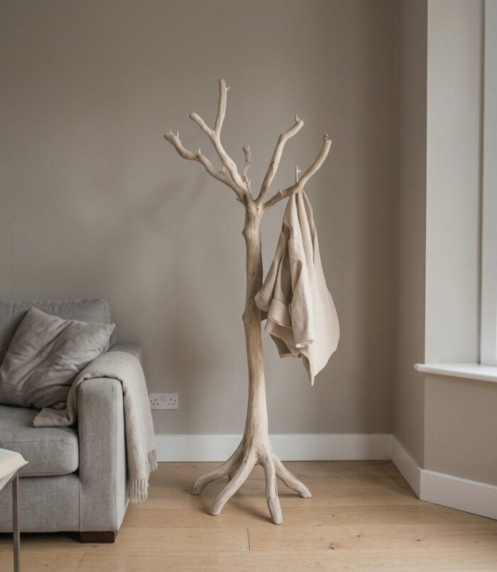 Coat Rack Wood Standing Tree Branch Decorative Hooks