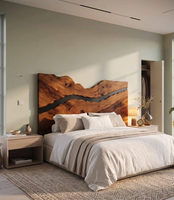 Rustic Headboard Slatted Bed Headboard For Bedroom