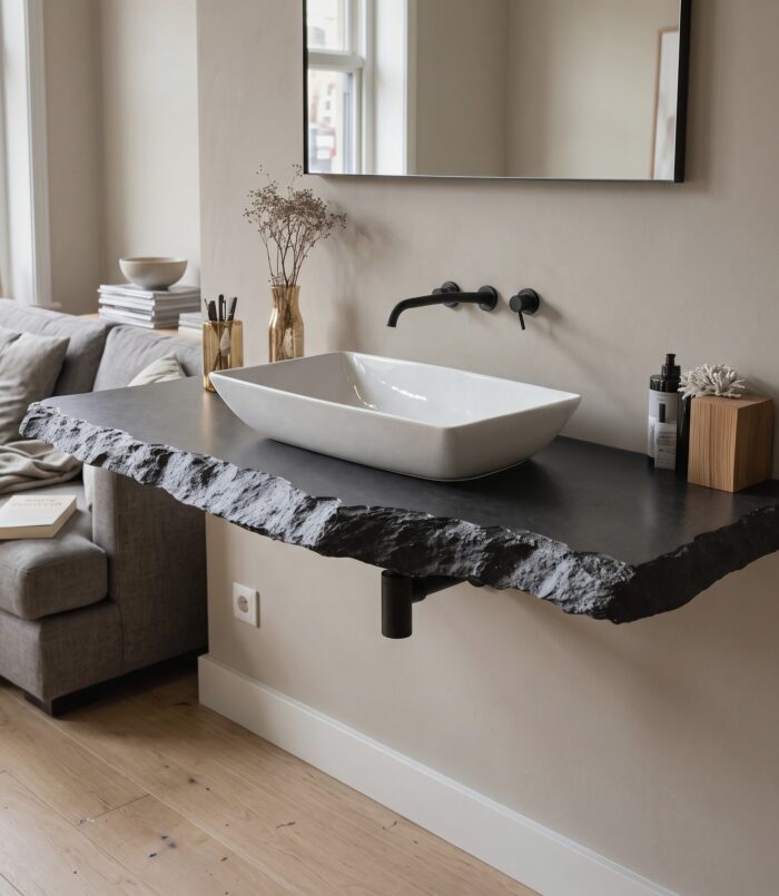 Live Edge Natural Bathroom Vanity