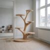 Rustic Wooden Cat Tower Bedroom Modern Decor