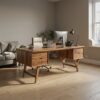 Mid Century Executive Desk Modern Workspace