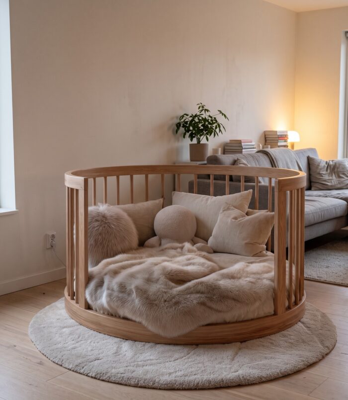 Scandinavian Round Daybed Kids Room Nursery