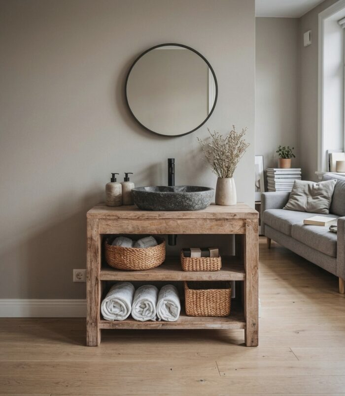Custom Wood Vanity Bathroom