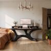 Scandinavian Corner Desk With Raised Monitor Stand For Home Office