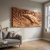 Handcrafted Whale Wood Wall Art For Coastal Boho Interior Design