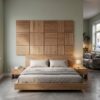 Rustic Wooden Headboard Bedroom Wall Accent