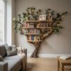 Black Tree Bookshelf Floating Shelf Bookcase