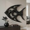 Artistic Sculptural Wall Art Fish-Inspired For Living Room
