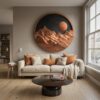 Artistic Mountain Sun Wall Hanging For Modern Home
