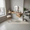 Modern Floating Solid Wood Dressing Table Wall Mounted Bedroom