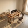 Organic Dual Pedestal Executive Desk Elegant Office
