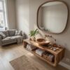 Handcrafted Wooden Vanity For Bathroom Natural Look