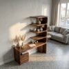 Scandinavian Writing Desk With Integrated Storage Hutch For Bedroom And Workspace