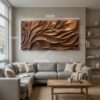 Abstract Carved Wall Art Sculpture For Living Room Decor