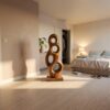 Organic Wooden Sculpture For Modern Penthouse Balcony Decor