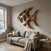 Artistic Sculptural Wall Art Fish-Inspired For Living Room
