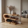 3-Tier Wooden Shoe Rack Bench For Organizing Shoes & Bags