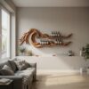Coastal Wall Wine Rack For Beach House