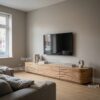 Contemporary Low Wood TV Stand For Media Room