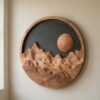 Artistic Mountain Sun Wall Hanging For Modern Home