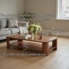 Classic Contemporary Solid Wood Coffee Table Timeless Living Room Interior