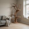 Custom Handmade Wooden Cat Tree Modern Large Climbing Tree Unique