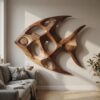 Artistic Sculptural Wall Art Fish-Inspired For Living Room