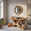 Modern Halloween Statement Bathroom Vanity With Sculptural Branch Frame For Bathroom