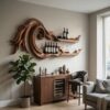 Coastal Wall Wine Rack For Beach House