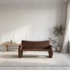 Natural Halloween Garden Bench With Sculptural Branch Back For Porch