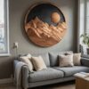 Artistic Mountain Sun Wall Hanging For Modern Home