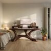 Scandinavian Corner Desk With Raised Monitor Stand For Home Office