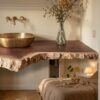 Rustic Wooden Floating Vanity For Small Bathroom Spaces