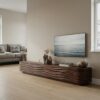 Contemporary Low Wood TV Stand For Media Room