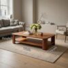Classic Contemporary Solid Wood Coffee Table Timeless Living Room Interior