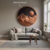 Artistic Mountain Sun Wall Hanging For Modern Home