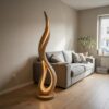 Contemporary Dancing Flame Floor Lamp For Living Room