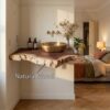Rustic Wooden Floating Vanity For Small Bathroom Spaces