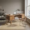 Mid Century Executive Desk Modern Workspace