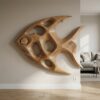 Artistic Sculptural Wall Art Fish-Inspired For Living Room