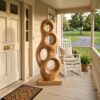 Organic Wooden Sculpture For Modern Penthouse Balcony Decor