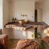 Rustic Wooden Floating Vanity For Small Bathroom Spaces